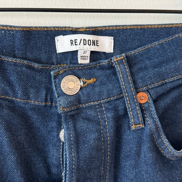 RE/DONE 70s Ultra High Rise Wide Leg Jeans in Rigid Like Wash - Picture 10 of 13